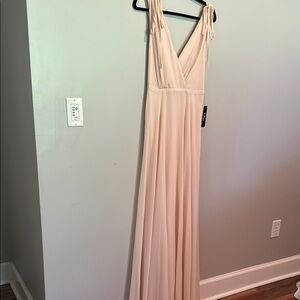 Lulus Elegant Baby Pink Chiffon Maxi Dress